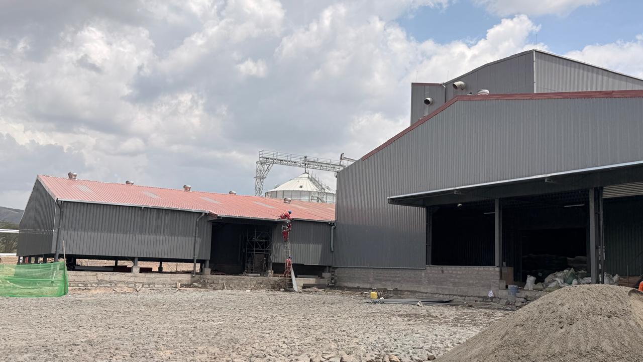 Warehouse construction site overview